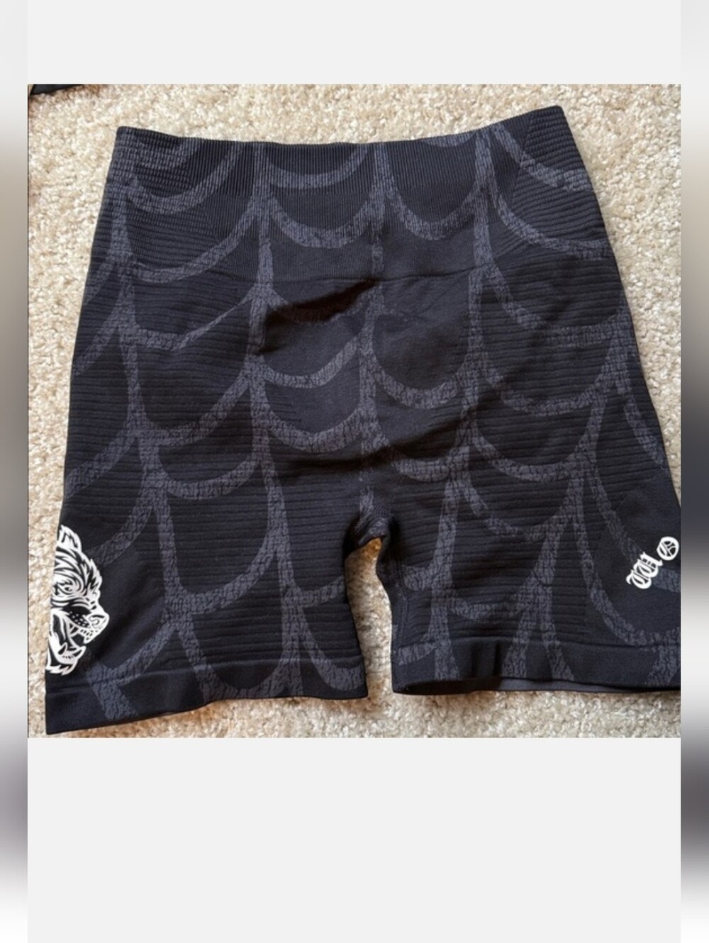 Black Patterned Women’s Athletic Shorts